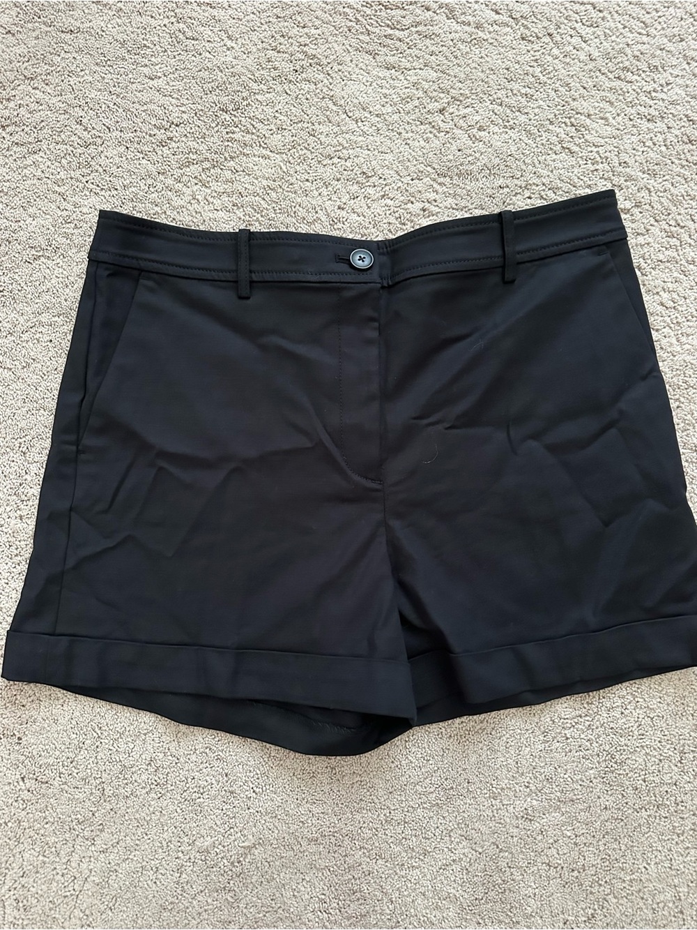 LOFT Black Cuffed Tailored Shorts